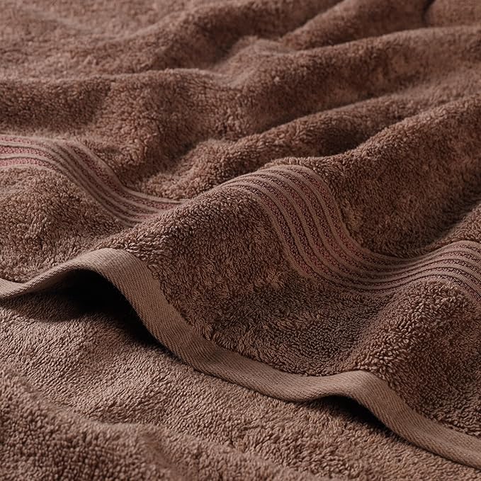 Superior Egyptian Cotton 9-Piece Towel Set, Assorted Towels for Home Bathroom, Guest Bath Decor Essentials, Includes 3 Bath, 3 Hand, 3 Face Towels/Washcloths, Quick Dry, Absorbent - Mocha