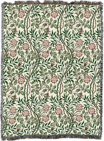 Pure Country Weavers William Morris Sweetbriar Blanket XL - Arts & Crafts - Gift Tapestry Throw Woven from Cotton - Made in The USA (82x62)