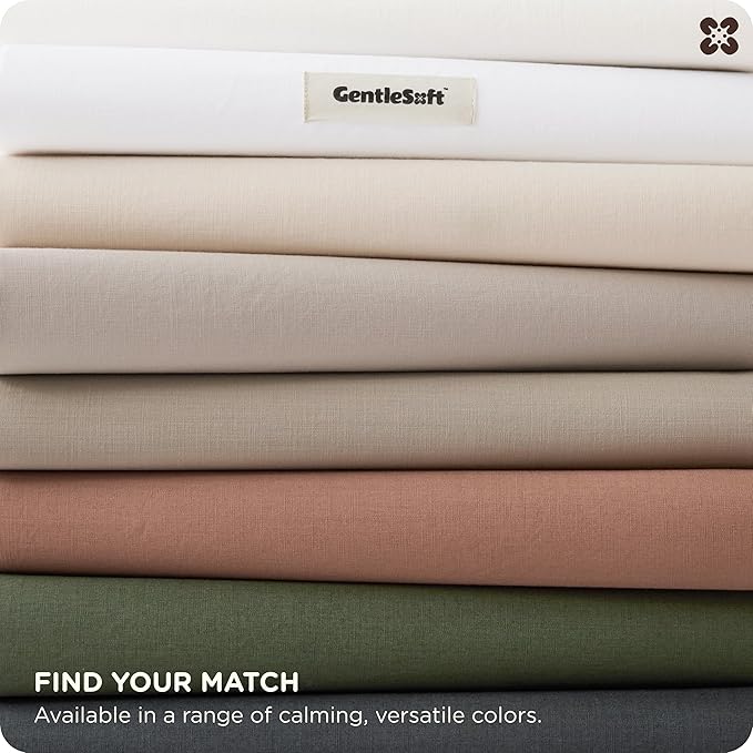 Bedsure Cotton Duvet Cover Queen - Luxury Slub Weave 100% Cotton Duvet Cover Set with a Linen Like Textured, Easy Change Durable Bedding Set 3 Pieces, Olive Green, 90" x 90"