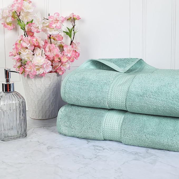 BLUENILEMILLS BNM 900 GSM Premium Quality Egyptian Cotton Bath Sheet Set, 2-Piece Highly Absorbent Sheets for Bathroom & Shower, Hotel & Spa Quality Lush, Durable Quick Dry