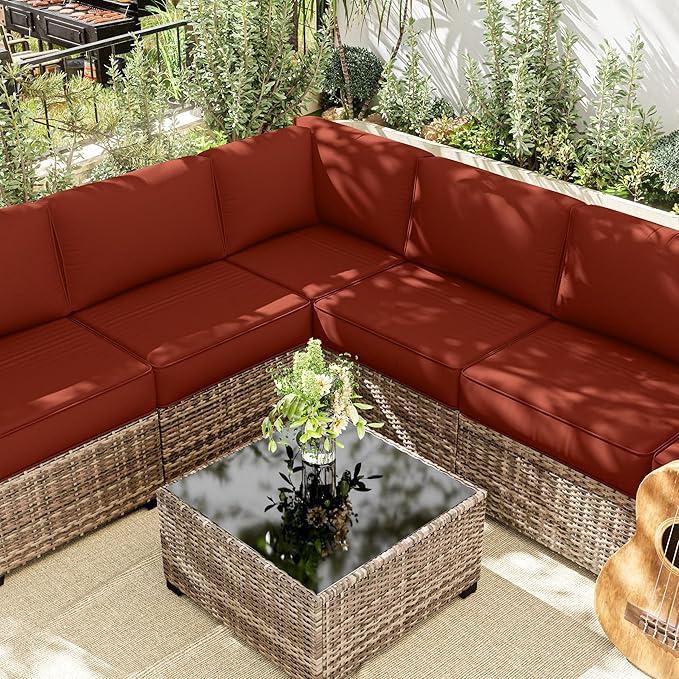 14 Pcs Outdoor Cushion Slipcovers Outdoor Patio Cushion Covers Replacement Waterproof with Zipper for Outdoor Furniture, Patio Sofa Couch 3 Sizes, Covers Only