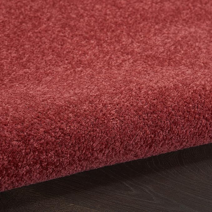 Nourison Home Essentials Solid Indoor/Outdoor Brick Red 2'2" x 18 Area Rug, Easy Cleaning, Non Shedding, Bed Room, Living Room, Dining Room, Deck, Patio, Backyard (2x18)