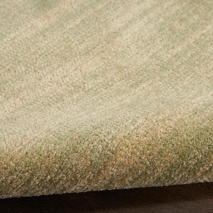 Nourison Home Essentials Indoor/Outdoor Green Gold 7' x 10' Area Rug, Easy Cleaning, Non Shedding, Bed Room, Living Room, Dining Room, Backyard, Deck, Patio (7x10)