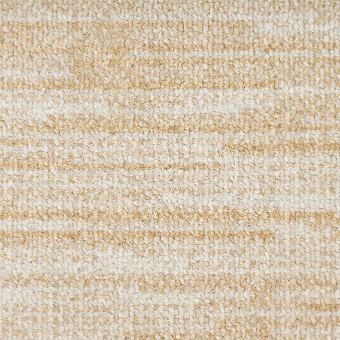 Nourison Home Essentials Indoor/Outdoor Ivory Gold 4' x Round Area Rug, Easy Cleaning, Non Shedding, Bed Room, Living Room, Dining Room, Backyard, Deck, Patio (4 Round)