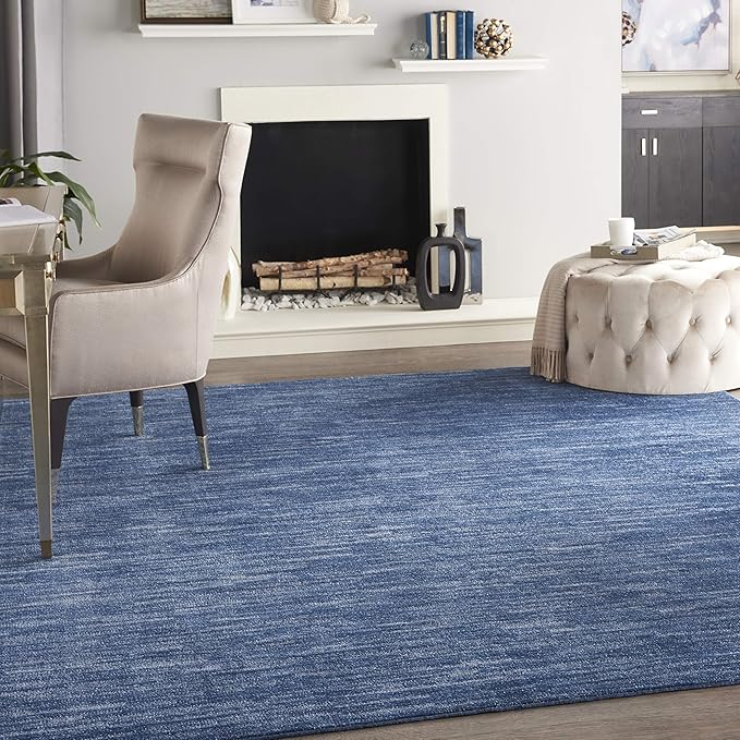 Nourison Home Essentials 8' x 10' Navy Blue Fabric Outdoor Area Rug (8' x 10')