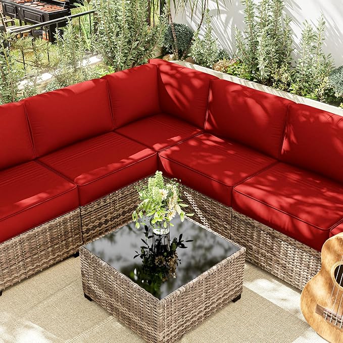 14 Pcs Outdoor Cushion Slipcovers Outdoor Patio Cushion Covers Replacement Waterproof with Zipper for Outdoor Furniture, Patio Sofa Couch 3 Sizes, Covers Only