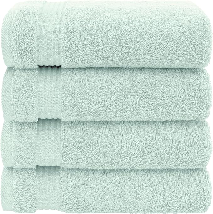American Veteran Towel, Hand Towels for Bathroom Set of 4, 100% Cotton Turkish Hand Towel Sets Clearance Prime, Soft Hand Face Towels, Mint Green Hand Towels