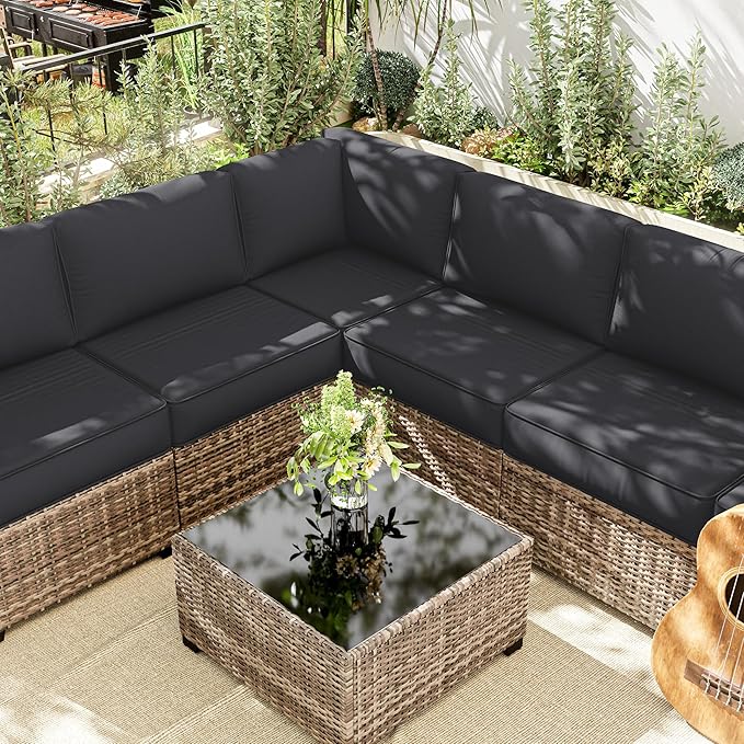 14 Pcs Outdoor Cushion Slipcovers Outdoor Patio Cushion Covers Replacement Waterproof with Zipper for Outdoor Furniture, Patio Sofa Couch 3 Sizes, Covers Only