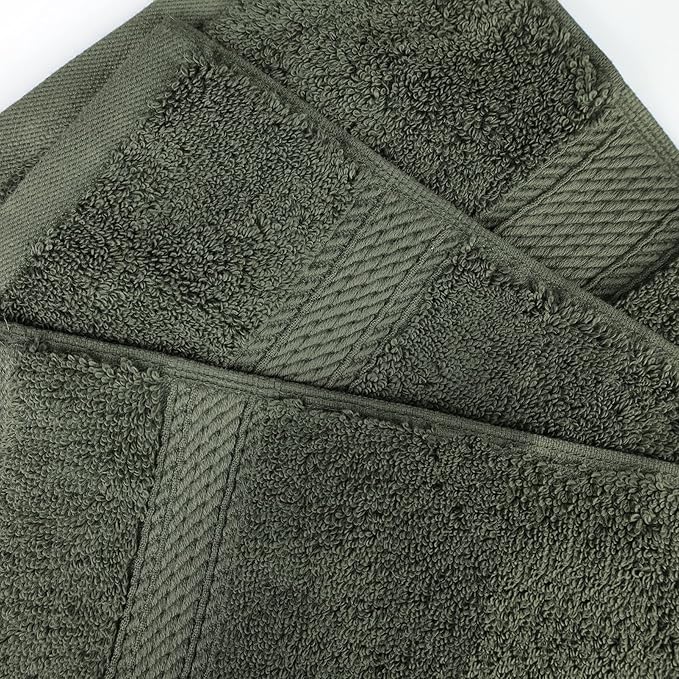 BLUENILEMILLS Premium Towel Collection, Egyptian Cotton Towels for Shower and Bathroom 2-Piece Bath Sheet Set, 34" x 68", Forest Green by Blue Nile Mills