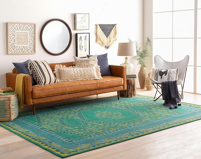 Mark&Day Wall Hanging, Thuringerberg Bohemian/Global Farmhouse Cream Tapestry Wall Hanging for Living Room, Bedroom, Office or Kitchen (22"H x 22"W)