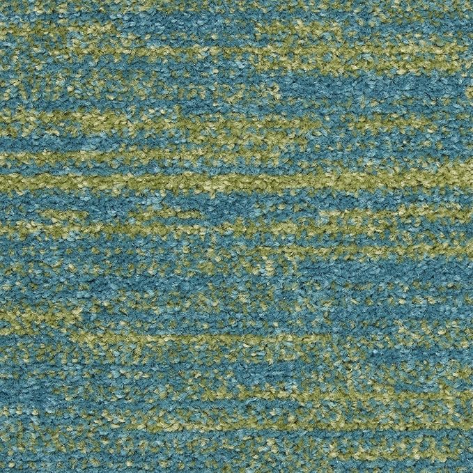 Nourison Home Essentials Solid Contemporary Blue Green 4' X 6' Area Rug , 4' X 6'