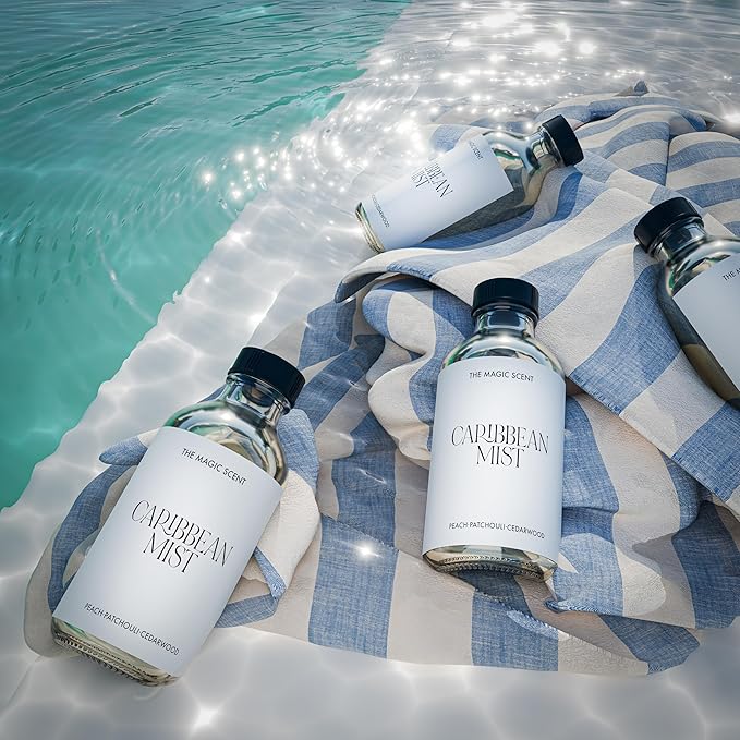 Carribean Mist Diffuser Oil - Hotel & Home Luxury Scents - Diffuser Oil Scents for Home Designed for Use in All Diffusers - 4 fl oz, 120 mL