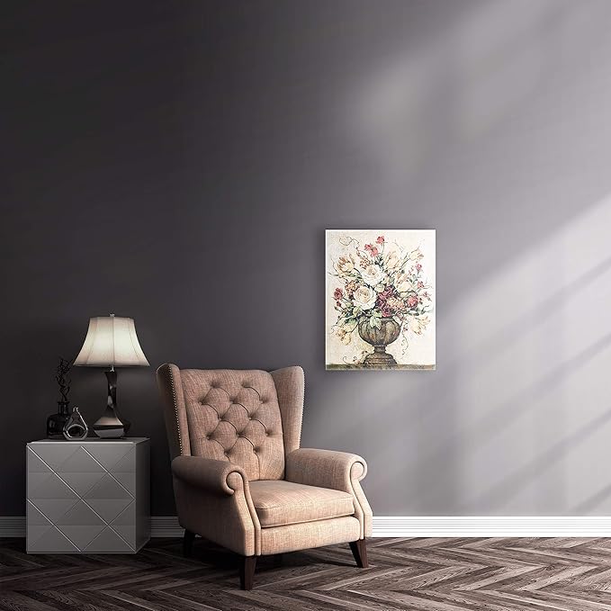 Reflections II by Barbara Mock | Woven Tapestry Wall Art Hanging | Lush Floral Still Life | 100% Cotton USA Size 32x26