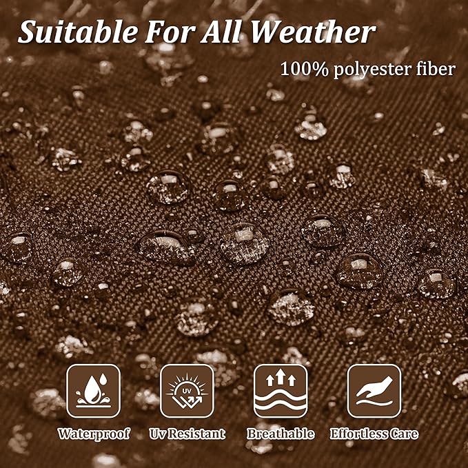 14 Pcs Outdoor Cushion Slipcovers Outdoor Patio Cushion Covers Replacement Waterproof with Zipper for Outdoor Furniture, Patio Sofa Couch 3 Sizes, Covers Only