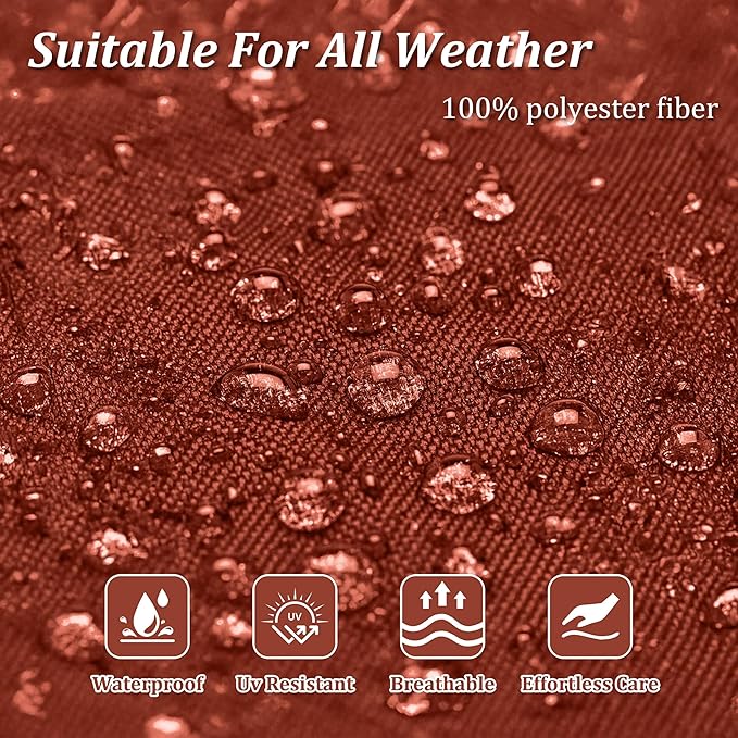 14 Pcs Outdoor Cushion Slipcovers Outdoor Patio Cushion Covers Replacement Waterproof with Zipper for Outdoor Furniture, Patio Sofa Couch 3 Sizes, Covers Only