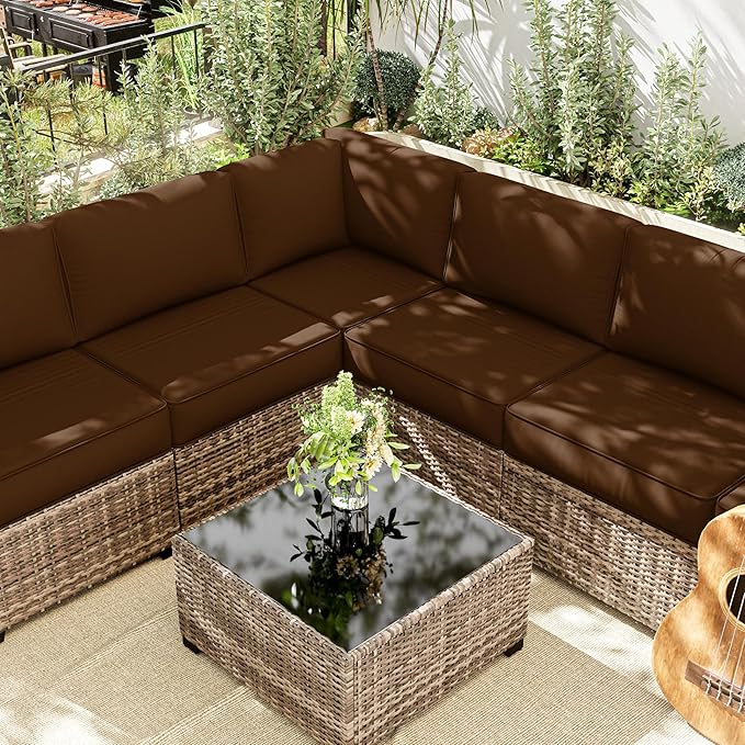 14 Pcs Outdoor Cushion Slipcovers Outdoor Patio Cushion Covers Replacement Waterproof with Zipper for Outdoor Furniture, Patio Sofa Couch 3 Sizes, Covers Only