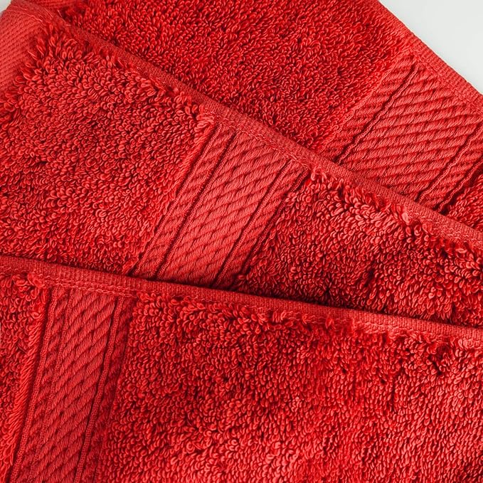 BLUENILEMILLS Premium Towel Collection, Egyptian Cotton Towels for Shower and Bathroom 2-Piece Bath Sheet Set, 34" x 68", Red by Blue Nile Mills