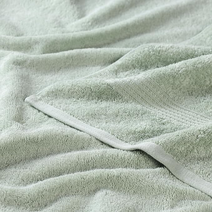 Superior Egyptian Cotton 4-Piece Bath Towel Set for Shower, Bath, Spa, Resort, Hotel, Soft Body Towels, Airbnb Essentials, Apartment, Dorm, Quick Dry, Absorbent, Bathroom Basics, Sage