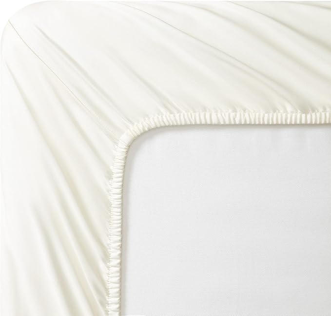 Vera Wang - King Sheet Set, Luxury Sateen Cotton Bedding, 800 Thread Count, Soft & Smooth Bedding Set (Ivory, King)