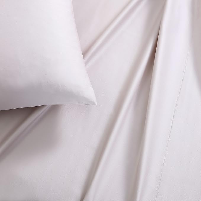 Vera Wang - Queen Sheet Set, Luxury Sateen Cotton Bedding, 800 Thread Count, Soft & Smooth Bedding Set (Rose Quartz, Queen)