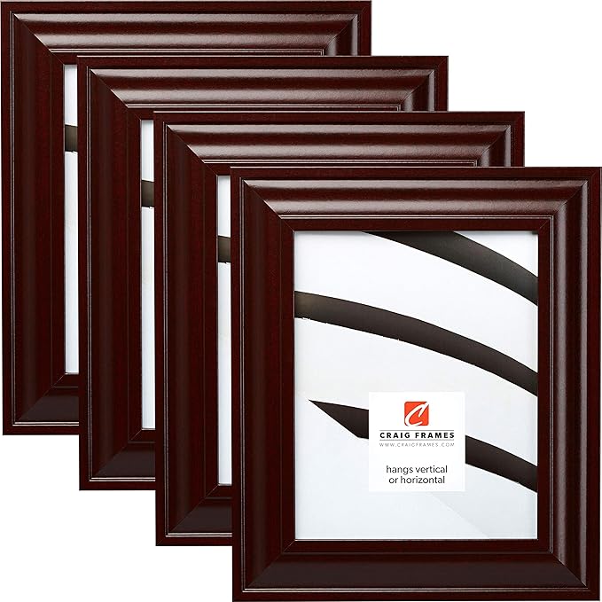Craig Frames 76047 16 x 24 Inch Picture Frame, Contemporary Dark Mahogany, Set of 4