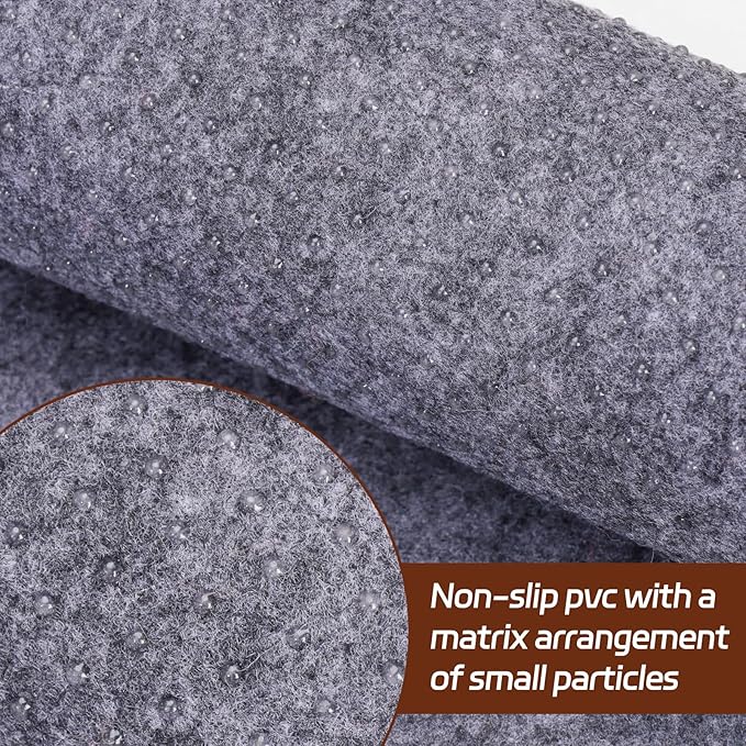 Non-Slip Rug Pad, 6x9 Ft Extra Large Felt Area Rug Cushioned Non Skid Carpet Pads, Felt Rug Pad for Under Hardwood Floors, Thick Non-Slip Rug Pads for All Floors, Keep Rug Soft and Safe