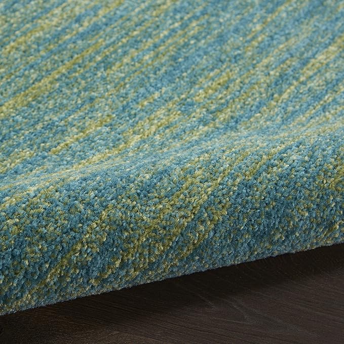 Nourison Home Essentials Solid Contemporary Blue Green 4' X 6' Area Rug , 4' X 6'
