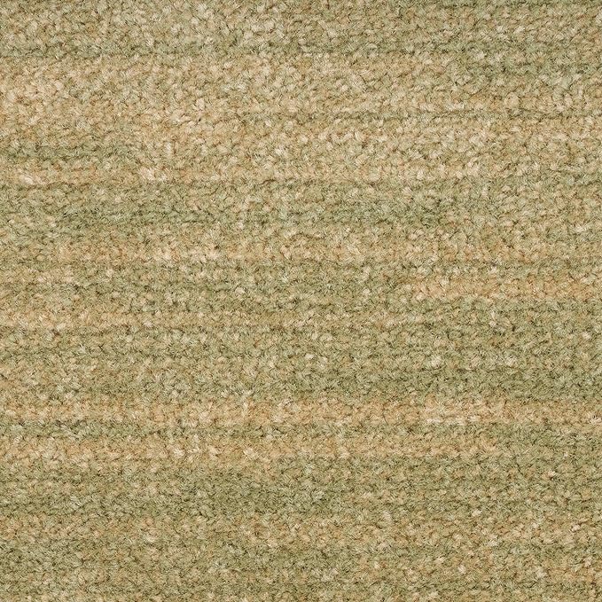 Nourison Home Essentials Indoor/Outdoor Green Gold 4' x Round Area Rug, Easy Cleaning, Non Shedding, Bed Room, Living Room, Dining Room, Backyard, Deck, Patio (4 Round)
