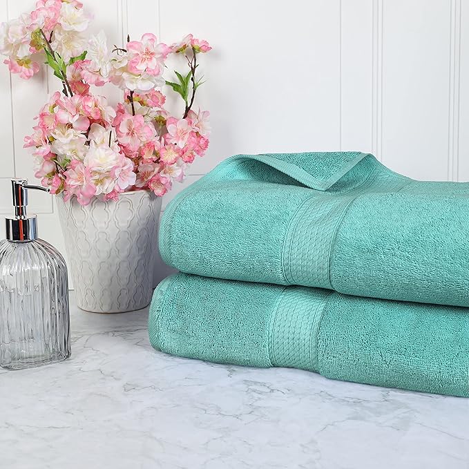 BLUENILEMILLS BNM 900 GSM Premium Quality Egyptian Cotton Bath Sheet Set, 2-Piece Highly Absorbent Sheets for Bathroom & Shower, Hotel & Spa Quality Lush, Durable Quick Dry