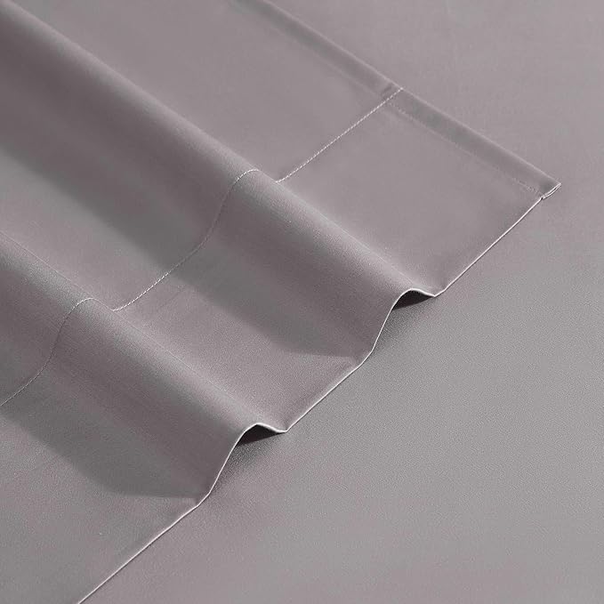 Vera Wang - Queen Sheet Set, Luxury Sateen Cotton Bedding, 800 Thread Count, Soft & Smooth Bedding Set (Plum, Queen)