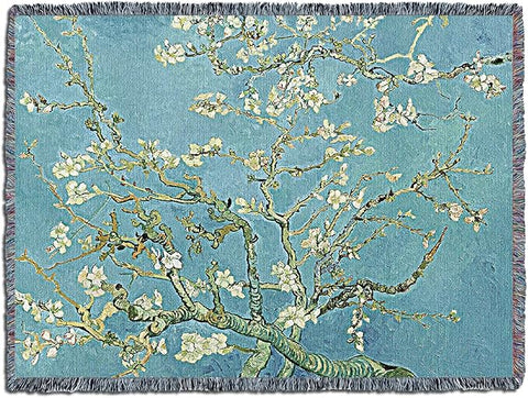 Pure Country Weavers Almond Blossoms Blanket XL by Vincent Van Gogh - Fine Art Gift Tapestry Throw Woven from Cotton - Made in The USA (82x62)