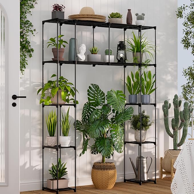 PPN Over-The-Toilet Storage Cabinet Premium Bathroom Organizers Solution for Small Spaces Black Bathroom Shelf Accessories Freestanding Shelves Towel Storage and Decorative Shelving Units Large