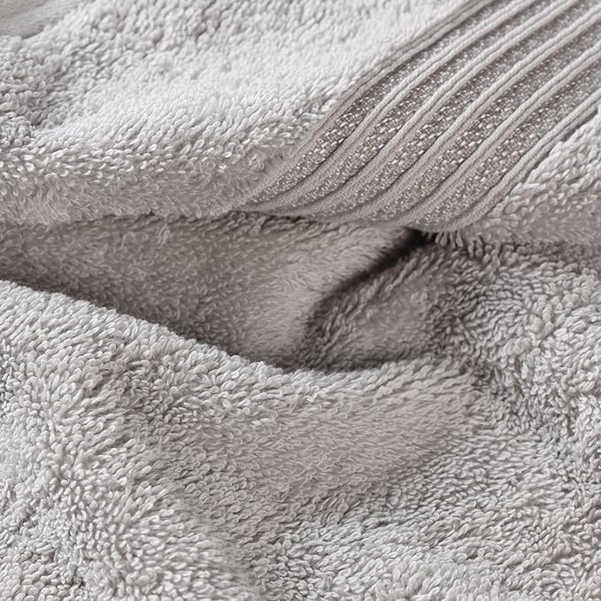 Superior Egyptian Cotton 2-Piece Bath Sheet Towel Set, Oversized Body Towels For Adults And Kids, Large Towel For Bath, Shower, Guest Bathroom, Spa, Gym, Resort, Essentials, Airbnb, Silver