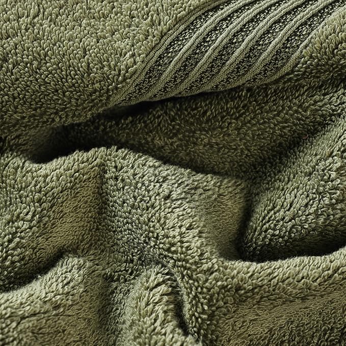 Superior Egyptian Cotton Bath Sheet Set, Oversized Towels for Home Bathroom, Master, Guest Bath, Decor Essentials, Quick Dry, Absorbent, Large Body Towel, Spa, Hotel, Resort, Set of 2, Forest Green