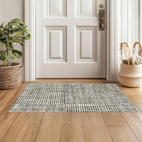 Canvas Taupe Washable Rug, 2 x 3 ft (Tan, 36" x 24")