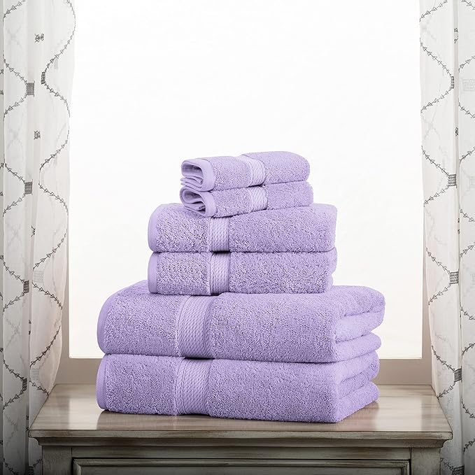 BLUENILEMILLS BNM Premium Quality Egyptian Cotton Towels, 6-Piece Ultra-Soft Bathroom Towels |Super Soft Bath Towel| Hypoallergenic Hand Towel| Face Towels| Quick Dry, Saloon Hotel & Spa