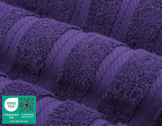 American Soft Linen 35x70 Jumbo Large Bath Towels, 600 GSM 100% Cotton Turkish Bath Sheet, Oversized Luxury Bath Towels for Bathroom Beach and Pool, Purple