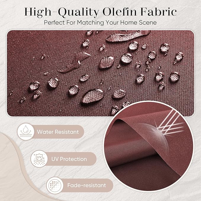 Outdoor Chair Cushions-Patio Chair Cushions Set with Removable Cover 22 X 25 Inch Outdoor Cushions for Patio Furniture Chair Sofa Couch-Red