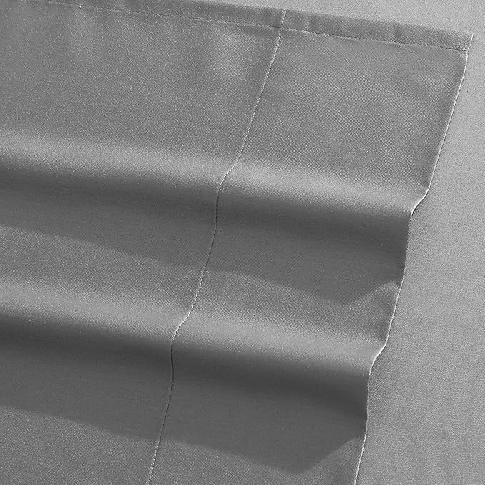 Vera Wang - Queen Sheet Set, Luxury Sateen Cotton Bedding, 800 Thread Count, Soft & Smooth Bedding Set (Charcoal, Queen)
