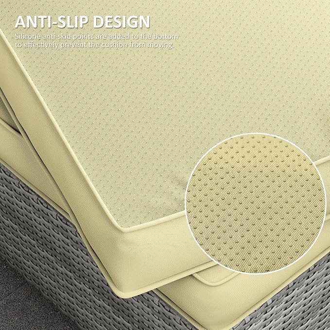 14 Pcs Outdoor Cushion Covers Patio Cushion Slipcovers Replacement Splash Proof with Zipper for Outdoor Furniture, Patio Sofa Couch 3 Sizes, Covers Only