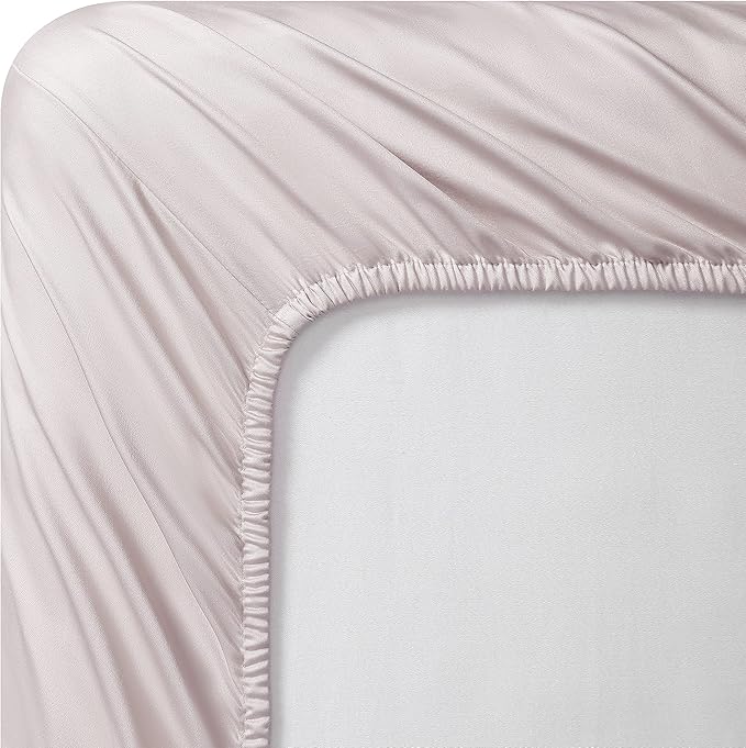 Vera Wang - Queen Sheet Set, Luxury Sateen Cotton Bedding, 800 Thread Count, Soft & Smooth Bedding Set (Rose Quartz, Queen)