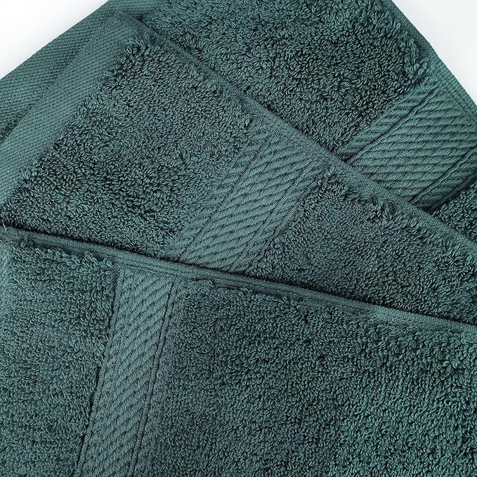 BNM Egyptian Cotton Heavyweight Towels, Ideal For Bathroom, Shower, Spa, 800 GSM Bath Towels, Highly-Absorbent, Luxury Bathroom Essentials, Ultra-Soft Plush Home Basics, Bath Towel Set of 4, Teal