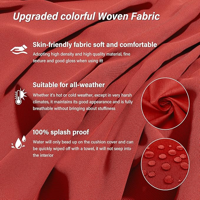 14 Pcs Outdoor Cushion Covers Patio Cushion Slipcovers Replacement Splash Proof with Zipper for Outdoor Furniture, Patio Sofa Couch 3 Sizes, Covers Only