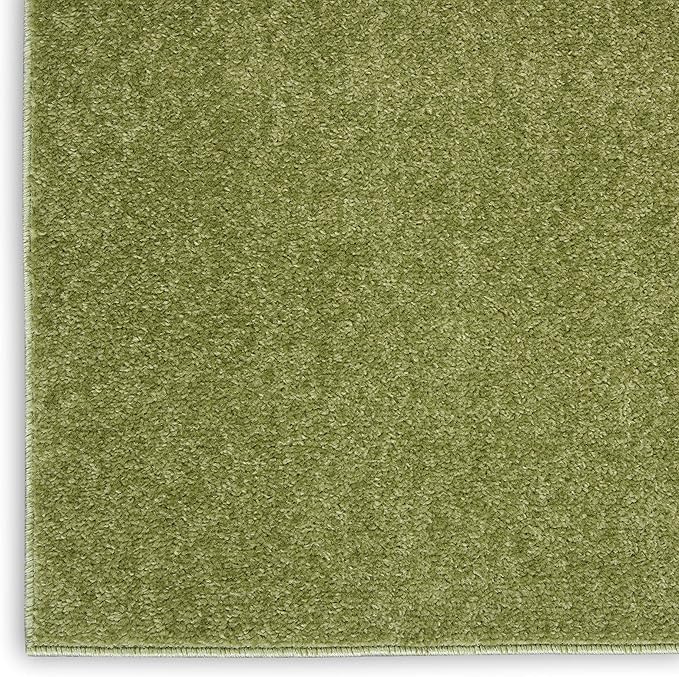 Nourison Home Essentials Indoor/Outdoor Green 6' x 9' Area Rug, Easy Cleaning, Non Shedding, Bed Room, Living Room, Dining Room, Backyard, Deck, Patio (6x9)
