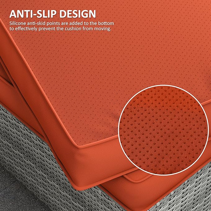 14 Pcs Outdoor Cushion Covers Patio Cushion Slipcovers Replacement Splash Proof with Zipper for Outdoor Furniture, Patio Sofa Couch 3 Sizes, Covers Only
