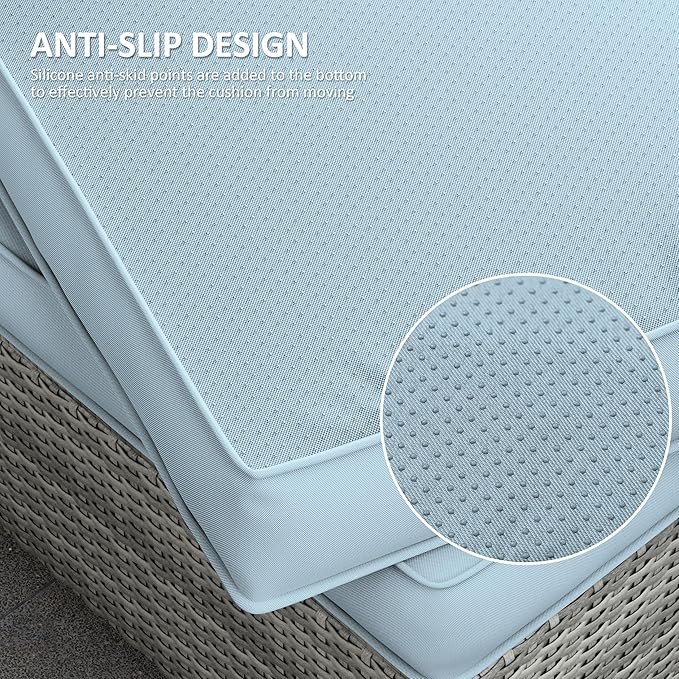 14 Pcs Outdoor Cushion Covers Patio Cushion Slipcovers Replacement Splash Proof with Zipper for Outdoor Furniture, Patio Sofa Couch 3 Sizes, Covers Only