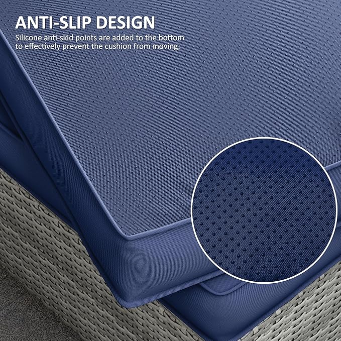 14 Pcs Outdoor Cushion Covers Patio Cushion Slipcovers Replacement Splash Proof with Zipper for Outdoor Furniture, Patio Sofa Couch 3 Sizes, Covers Only
