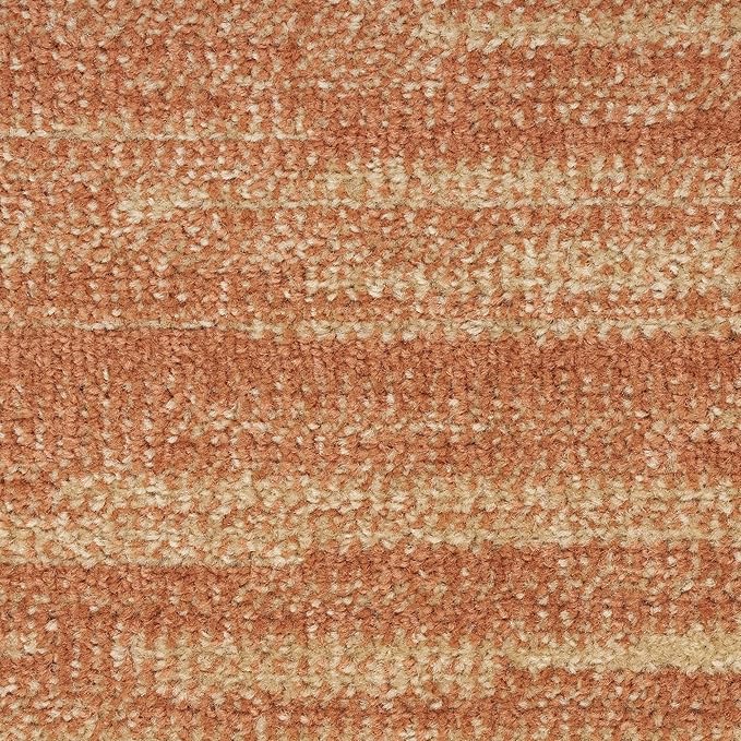 Nourison Home Essentials Indoor/Outdoor Rust 4' x Round Area Rug, Easy Cleaning, Non Shedding, Bed Room, Living Room, Dining Room, Backyard, Deck, Patio (4 Round)