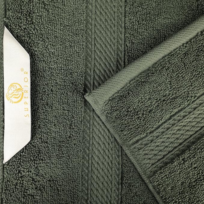 BLUENILEMILLS Premium Towel Collection, Egyptian Cotton Towels for Shower and Bathroom 2-Piece Bath Sheet Set, 34" x 68", Forest Green by Blue Nile Mills