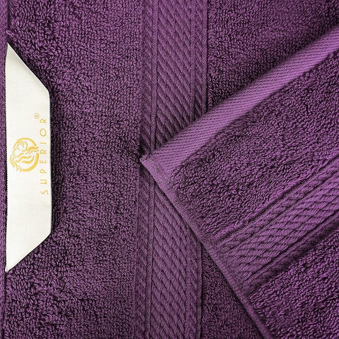 BLUENILEMILLS Premium Towel Collection, Egyptian Cotton Towels for Shower and Bathroom 2-Piece Bath Sheet Set, 34" x 68", Plum by Blue Nile Mills